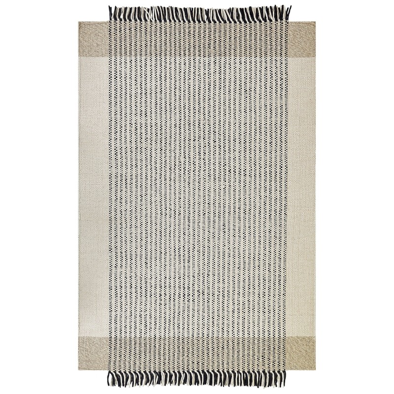 Dywan wełniany 200 x 300 cm beżowo-czarny DIVARLI Dywan wełniany 200 x 300 cm beżowo-czarny DIVARLI