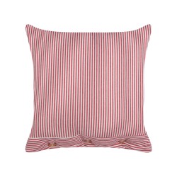 Zestaw 2 poduszek dekoracyjnych AALITA Bawełna 45 x 45 cm Czerwony W paski Zestaw 2 poduszek dekoracyjnych AALITA Bawełna 45 x 45 cm Czerwony W paski