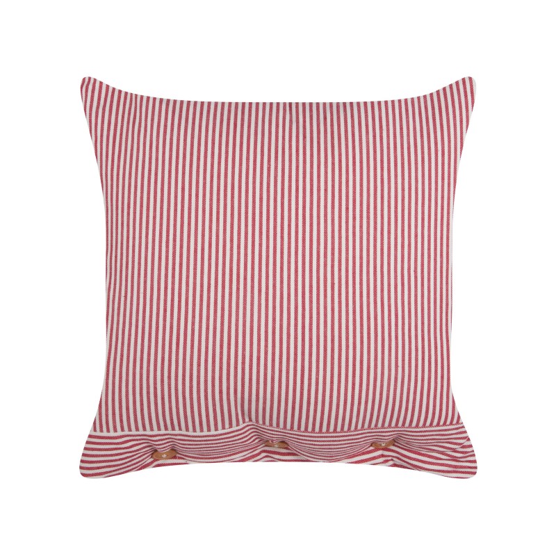 Zestaw 2 poduszek dekoracyjnych AALITA Bawełna 45 x 45 cm Czerwony W paski Zestaw 2 poduszek dekoracyjnych AALITA Bawełna 45 x 45 cm Czerwony W paski