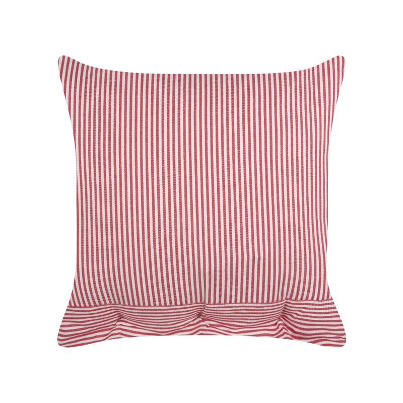 Zestaw 2 poduszek dekoracyjnych AALITA Bawełna 45 x 45 cm Czerwony W paski Zestaw 2 poduszek dekoracyjnych AALITA Bawełna 45 x 45 cm Czerwony W paski