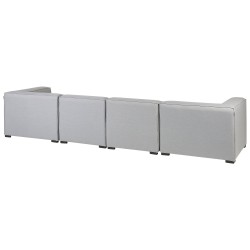 Sofa ogrodowa z otomaną dla 4 osób AREZZO Modułowy Jasnoszary Sofa ogrodowa z otomaną dla 4 osób AREZZO Modułowy Jasnoszary
