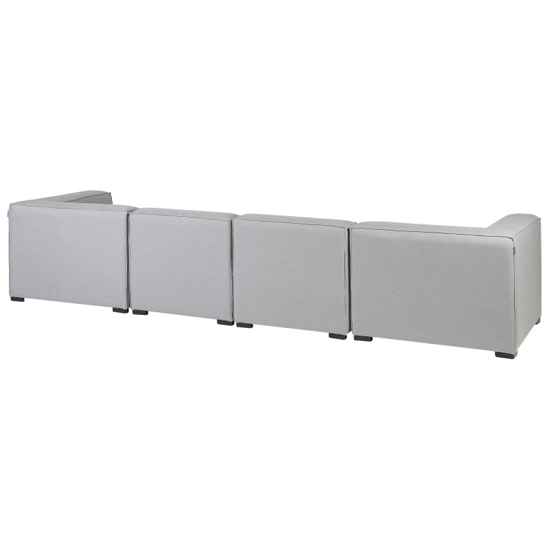 Sofa ogrodowa z otomaną dla 4 osób AREZZO Modułowy Jasnoszary Sofa ogrodowa z otomaną dla 4 osób AREZZO Modułowy Jasnoszary