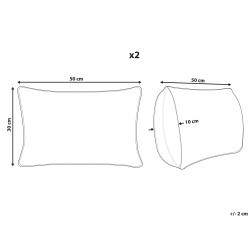 2 poduszki dekoracyjne z motywem tygrysa 30 x 50 cm beżowe NIEREMBERGIA 2 poduszki dekoracyjne z motywem tygrysa 30 x 50 cm beżowe NIEREMBERGIA