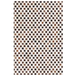 Dywan patchwork skórzany 160 x 230 cm beżowo-brązowy KAYABEY Dywan patchwork skórzany 160 x 230 cm beżowo-brązowy KAYABEY