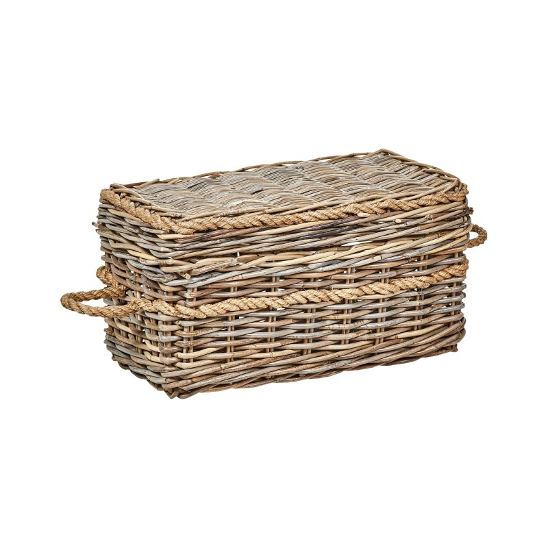 Zestaw 3 koszy GERASA Rattan Naturalny Zestaw 3 koszy GERASA Rattan Naturalny