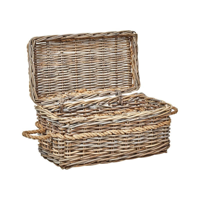 Zestaw 3 koszy GERASA Rattan Naturalny Zestaw 3 koszy GERASA Rattan Naturalny