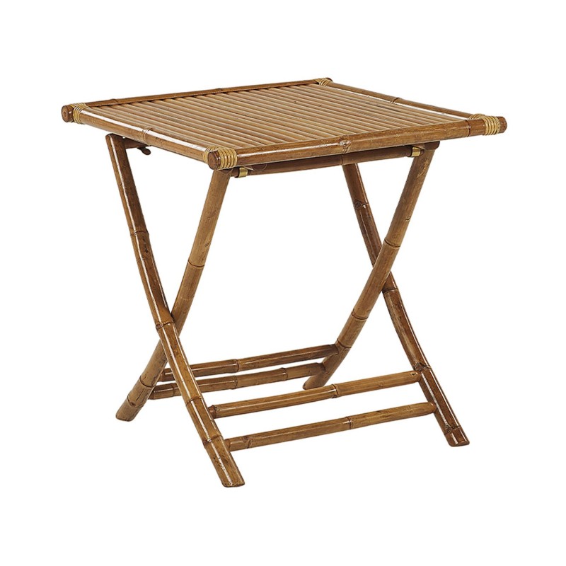 Stolik ogrodowy bambusowy 70 x 70 cm jasne drewno MOLISE Stolik ogrodowy bambusowy 70 x 70 cm jasne drewno MOLISE