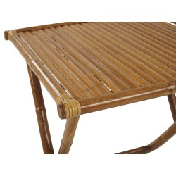 Stolik ogrodowy bambusowy 70 x 70 cm jasne drewno MOLISE Stolik ogrodowy bambusowy 70 x 70 cm jasne drewno MOLISE