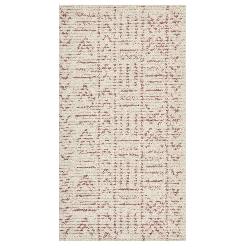 Dywan bawełniany 80 x 150 cm beżowo-różowy EDIRNE Dywan bawełniany 80 x 150 cm beżowo-różowy EDIRNE