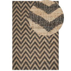 Dywan z juty 200 x 300 cm beżowo-czarny DEDEPINARI Dywan z juty 200 x 300 cm beżowo-czarny DEDEPINARI