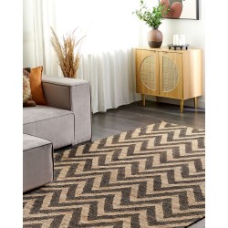 Dywan z juty 200 x 300 cm beżowo-czarny DEDEPINARI Dywan z juty 200 x 300 cm beżowo-czarny DEDEPINARI