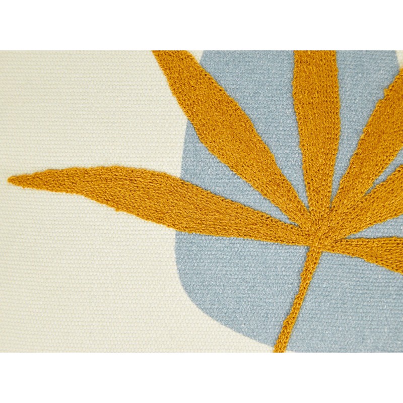 Zestaw 2 poduszek dekoracyjnych DAVALLIA 45 x 45 cm Beżowy Wzór roślinny Zestaw 2 poduszek dekoracyjnych DAVALLIA 45 x 45 cm Beżowy Wzór roślinny
