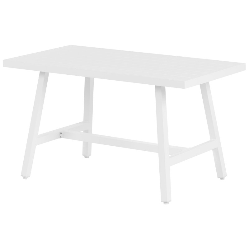 Stół ogrodowy FRATTE 120 cm 64 cm Metal Biały Stół ogrodowy FRATTE 120 cm 64 cm Metal Biały