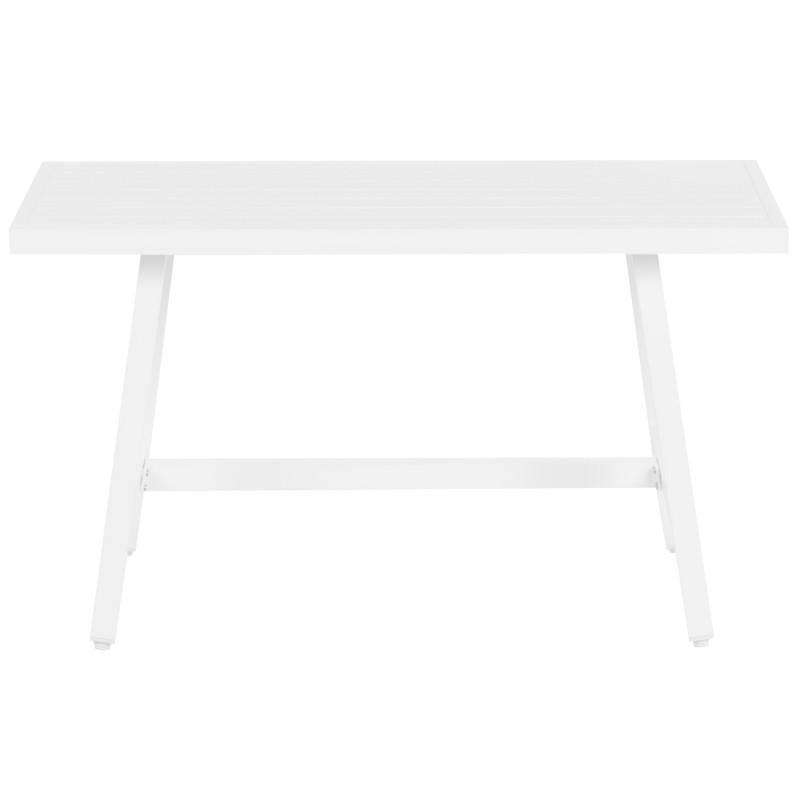 Stół ogrodowy FRATTE 120 cm 64 cm Metal Biały Stół ogrodowy FRATTE 120 cm 64 cm Metal Biały