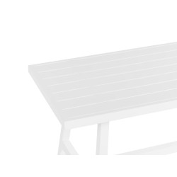Stół ogrodowy FRATTE 120 cm 64 cm Metal Biały Stół ogrodowy FRATTE 120 cm 64 cm Metal Biały