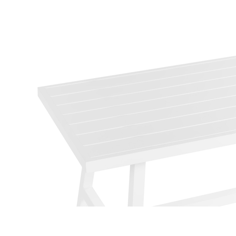 Stół ogrodowy FRATTE 120 cm 64 cm Metal Biały Stół ogrodowy FRATTE 120 cm 64 cm Metal Biały