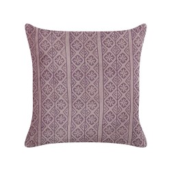 Zestaw 2 poduszek dekoracyjnych SILYBUM Welur 45 x 45 cm Różowy Wzór geometryczny Zestaw 2 poduszek dekoracyjnych SILYBUM Welur 45 x 45 cm Różowy Wzór geometryczny