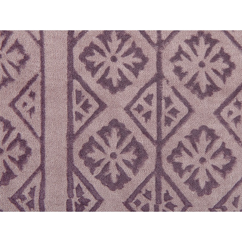 Zestaw 2 poduszek dekoracyjnych SILYBUM Welur 45 x 45 cm Różowy Wzór geometryczny Zestaw 2 poduszek dekoracyjnych SILYBUM Welur 45 x 45 cm Różowy Wzór geometryczny