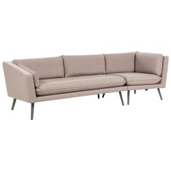 Sofa ogrodowa 3-osobowa prawostronna beżowa LORETELLO