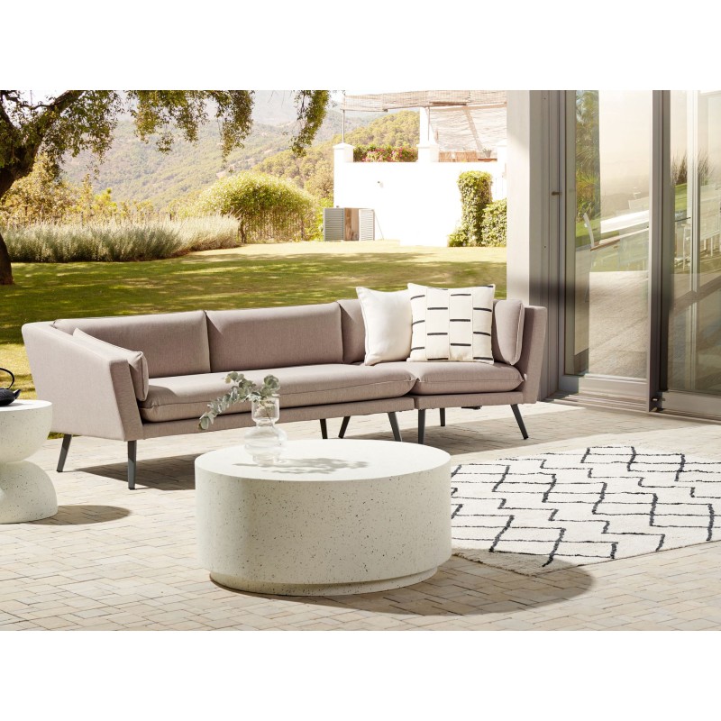 Sofa ogrodowa 3-osobowa prawostronna beżowa LORETELLO Sofa ogrodowa 3-osobowa prawostronna beżowa LORETELLO