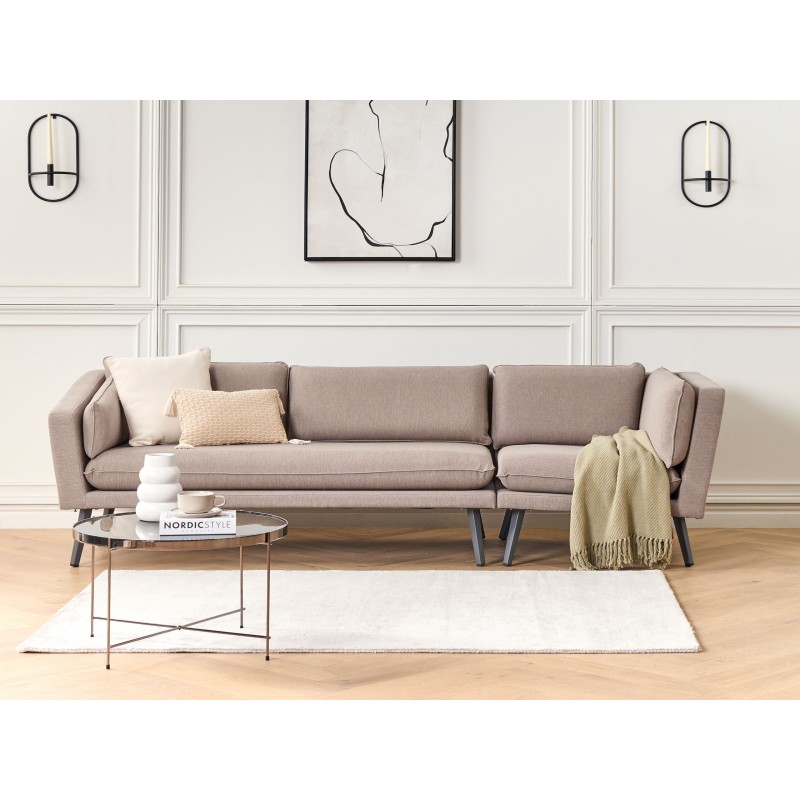 Sofa ogrodowa 3-osobowa prawostronna beżowa LORETELLO Sofa ogrodowa 3-osobowa prawostronna beżowa LORETELLO