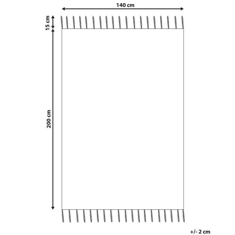 Dywan zewnętrzny 140 x 200 cm szaro-biały TABIAT Dywan zewnętrzny 140 x 200 cm szaro-biały TABIAT