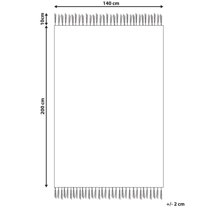 Dywan z juty 140 x 200 cm wielokolorowy TERKOS Dywan z juty 140 x 200 cm wielokolorowy TERKOS