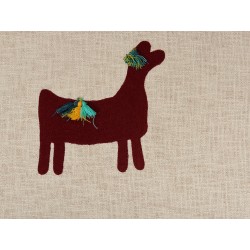 Koc DEOGHAR Bawełna 130 x 180 cm Beżowy Koc DEOGHAR Bawełna 130 x 180 cm Beżowy
