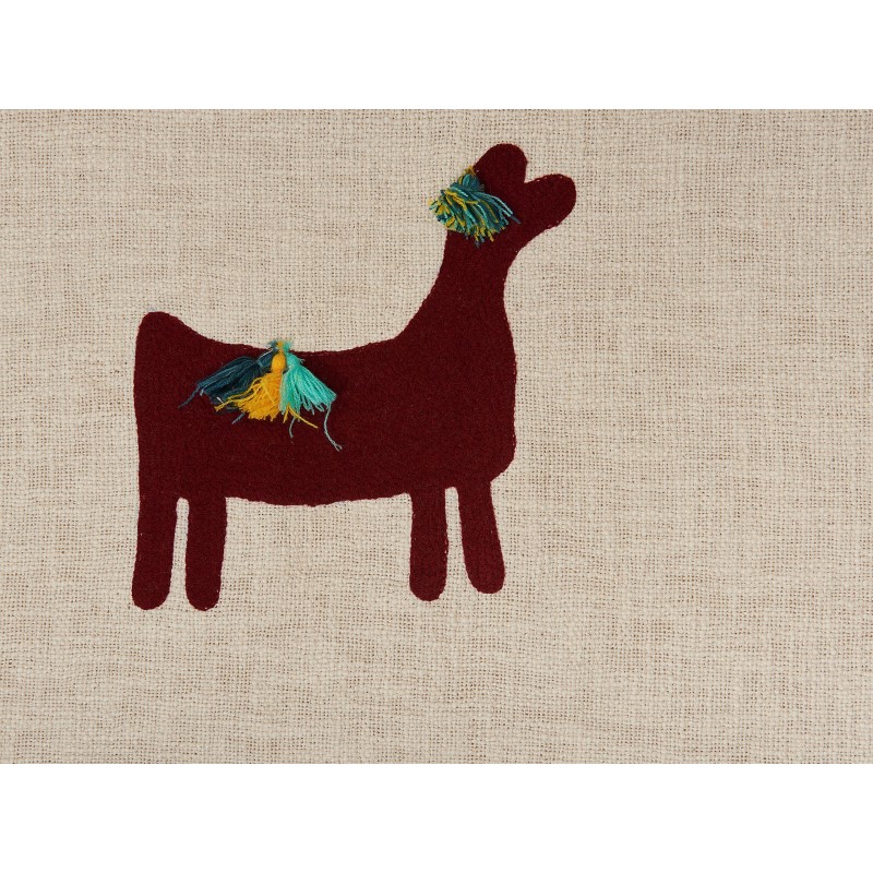 Koc DEOGHAR Bawełna 130 x 180 cm Beżowy Koc DEOGHAR Bawełna 130 x 180 cm Beżowy