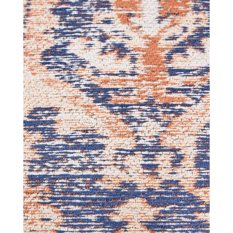 Dywan bawełniany 200 x 300 cm niebiesko-czerwony KURIN Dywan bawełniany 200 x 300 cm niebiesko-czerwony KURIN