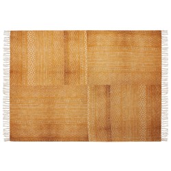 Koc FIROZABAD Bawełna 130 x 180 cm Pomarańczowy Koc FIROZABAD Bawełna 130 x 180 cm Pomarańczowy