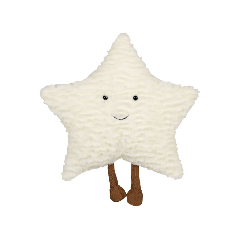 Poduszka dekoracyjna dla dzieci gwiazda 40 x 40 cm biała STARFRUIT Poduszka dekoracyjna dla dzieci gwiazda 40 x 40 cm biała STARFRUIT