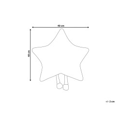 Poduszka dekoracyjna dla dzieci gwiazda 40 x 40 cm biała STARFRUIT Poduszka dekoracyjna dla dzieci gwiazda 40 x 40 cm biała STARFRUIT
