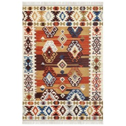 Dywan wełniany kilim 200 x 300 cm wielokolorowy VOSKETAP Dywan wełniany kilim 200 x 300 cm wielokolorowy VOSKETAP