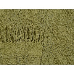 Koc VELLA Bawełna 150 x 200 cm Oliwkowy Koc VELLA Bawełna 150 x 200 cm Oliwkowy