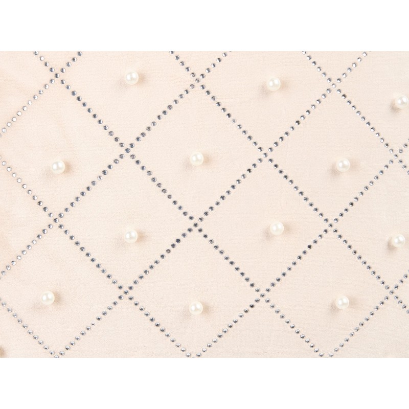 Zestaw 2 poduszek dekoracyjnych YARROW Welur 45 x 45 cm Beżowy Wzór geometryczny Zestaw 2 poduszek dekoracyjnych YARROW Welur 45 x 45 cm Beżowy Wzór geometryczny