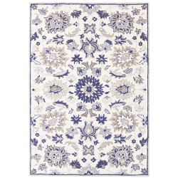 Dywan wełniany 160 x 230 cm beżowo-niebieski KUMRU Dywan wełniany 160 x 230 cm beżowo-niebieski KUMRU