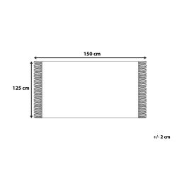Koc NAZILLI Bawełna 125 x 150 cm Beżowy Koc NAZILLI Bawełna 125 x 150 cm Beżowy