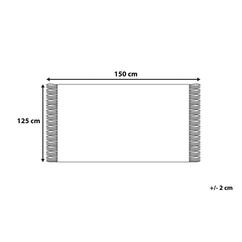 Koc NAZILLI Bawełna 125 x 150 cm Beżowy Koc NAZILLI Bawełna 125 x 150 cm Beżowy