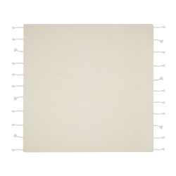 Koc NAZILLI Bawełna 125 x 150 cm Beżowy Koc NAZILLI Bawełna 125 x 150 cm Beżowy