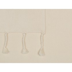 Koc NAZILLI Bawełna 125 x 150 cm Beżowy Koc NAZILLI Bawełna 125 x 150 cm Beżowy