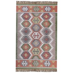 Dywan zewnętrzny 140 x 200 cm wielokolorowy SAHBAZ Dywan zewnętrzny 140 x 200 cm wielokolorowy SAHBAZ