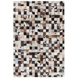 Dywan patchwork skórzany 160 x 230 cm wielokolorowy CERLI Dywan patchwork skórzany 160 x 230 cm wielokolorowy CERLI