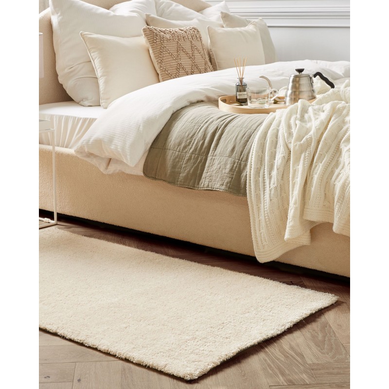 Dywan shaggy 80 x 150 cm beżowy DEMRE Dywan shaggy 80 x 150 cm beżowy DEMRE