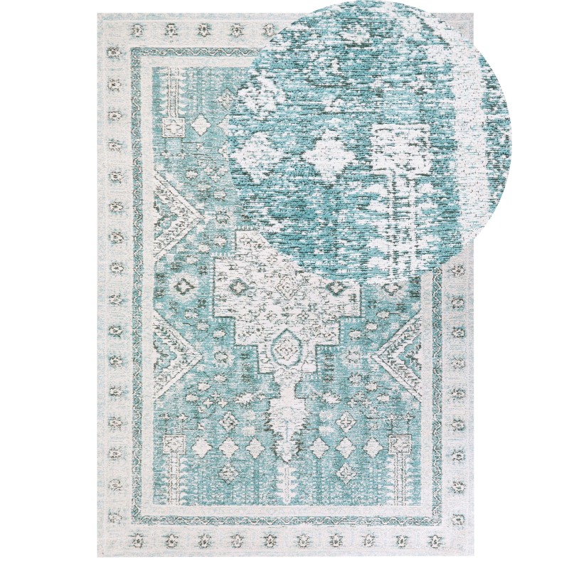 Dywan bawełniany 160 x 230 cm miętowy FULLA Dywan bawełniany 160 x 230 cm miętowy FULLA