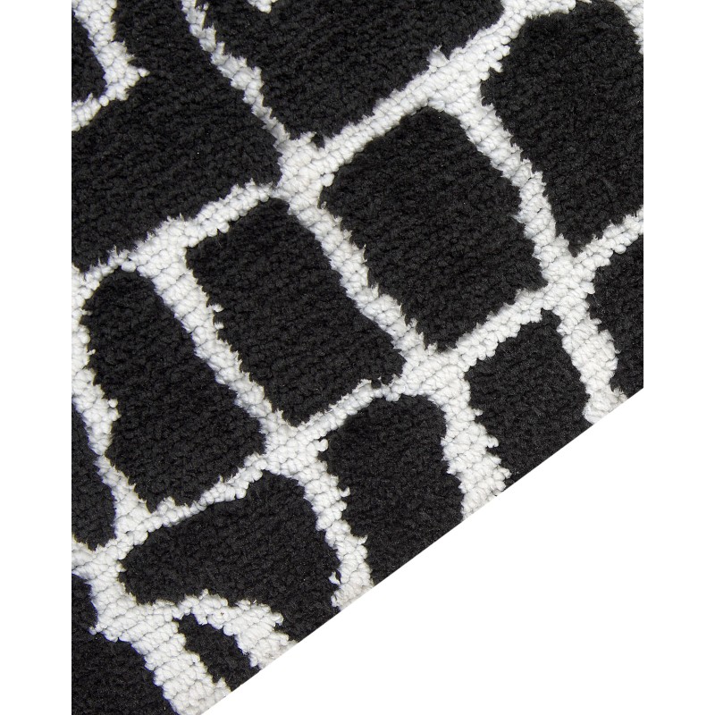 Dywan 160 x 230 cm czarno-biały PUNGE Dywan 160 x 230 cm czarno-biały PUNGE