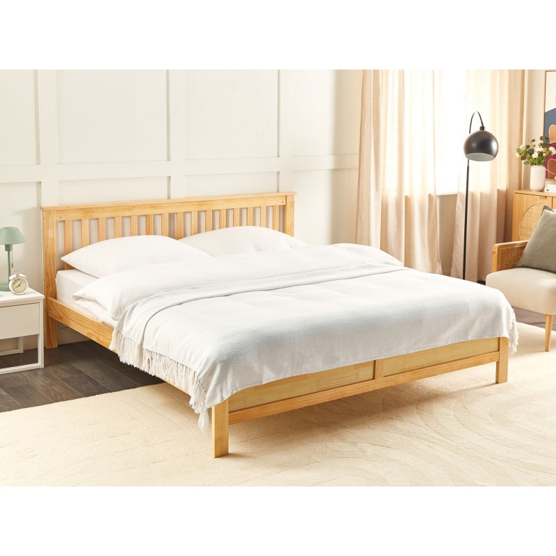Koc AMPARA Bawełna 200 x 220 cm Złamana biel Koc AMPARA Bawełna 200 x 220 cm Złamana biel