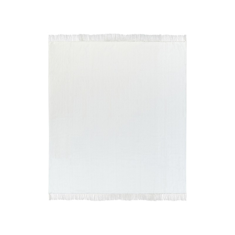 Koc AMPARA Bawełna 200 x 220 cm Złamana biel Koc AMPARA Bawełna 200 x 220 cm Złamana biel