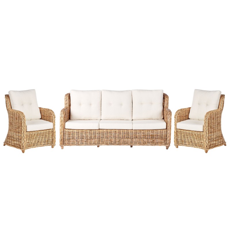 Zestaw ogrodowy dla 5 osób ALESSANO Rattan Naturalny Zestaw ogrodowy dla 5 osób ALESSANO Rattan Naturalny