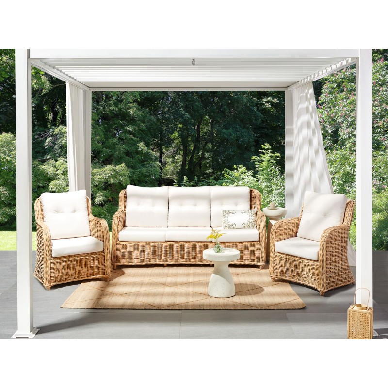 Zestaw ogrodowy dla 5 osób ALESSANO Rattan Naturalny Zestaw ogrodowy dla 5 osób ALESSANO Rattan Naturalny